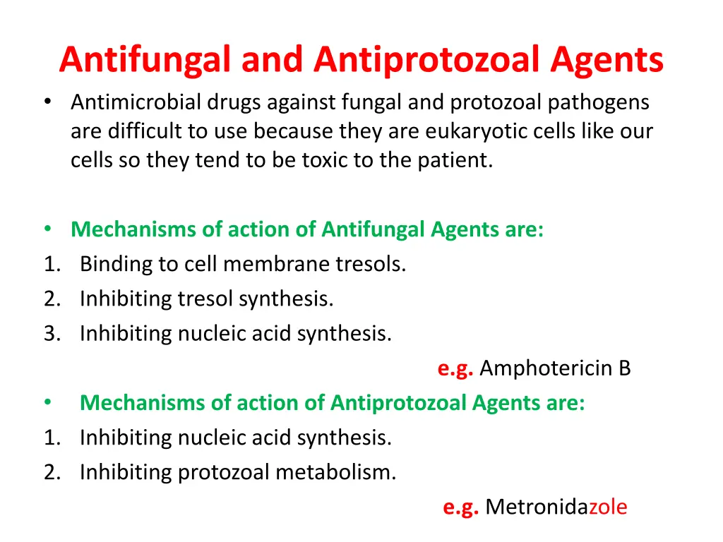 antifungal and antiprotozoal agents antimicrobial