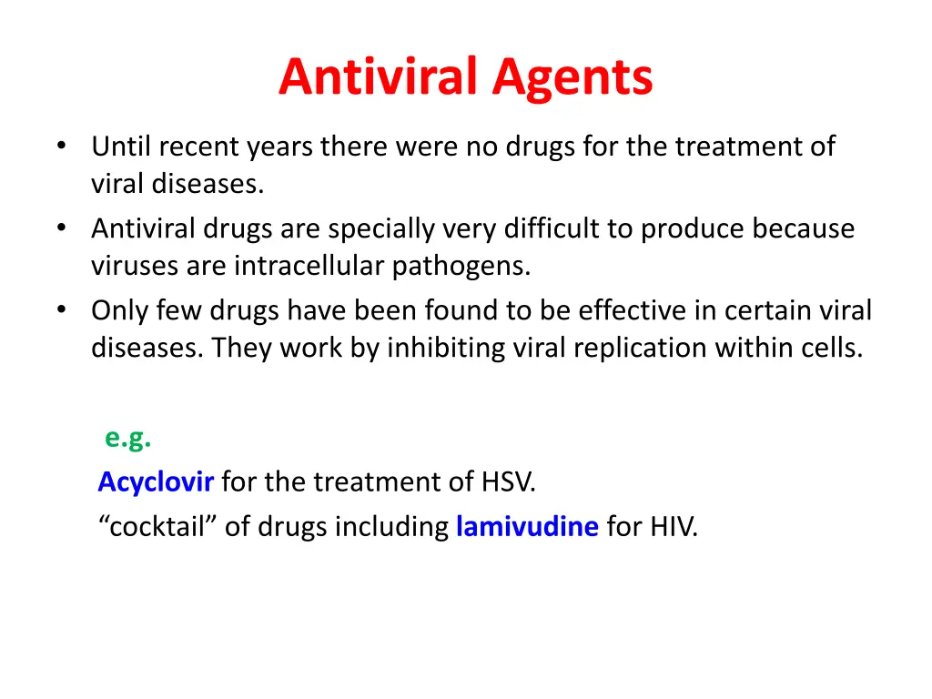 antiviral agents