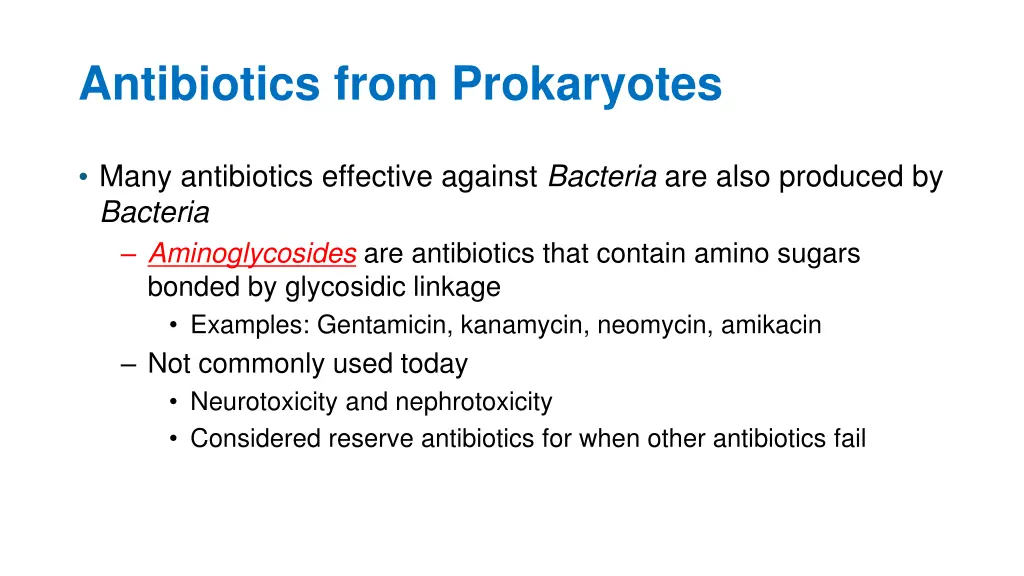 antibiotics from prokaryotes