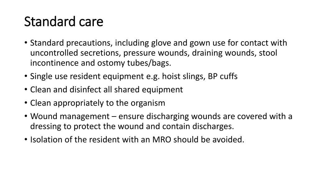 standard care standard care