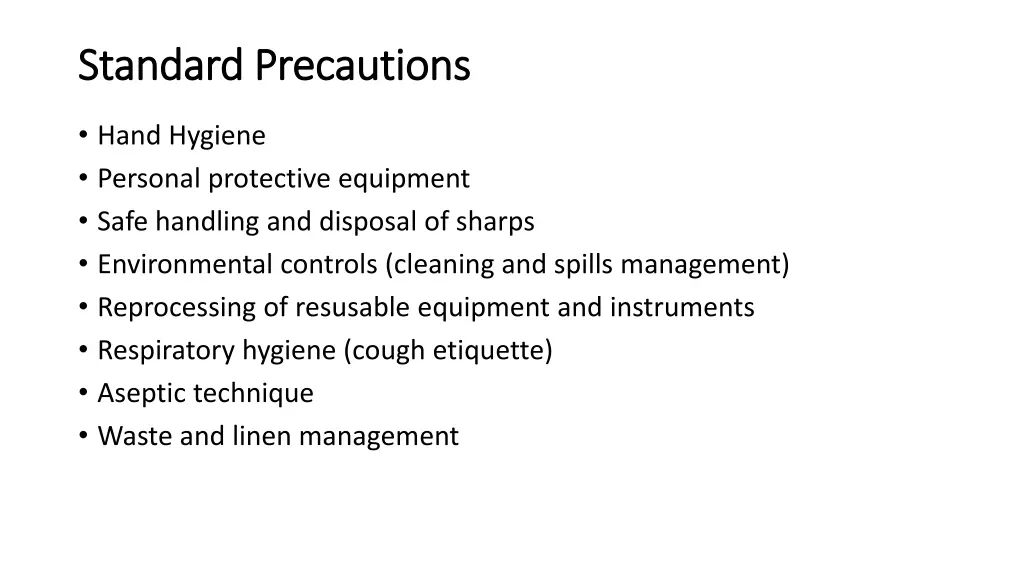 standard precautions standard precautions
