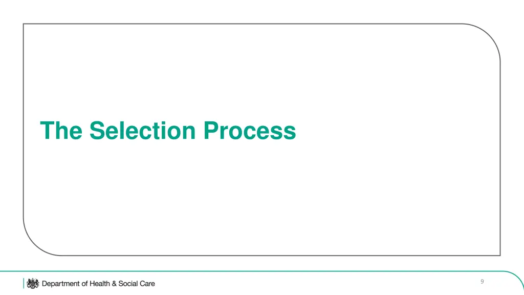 the selection process
