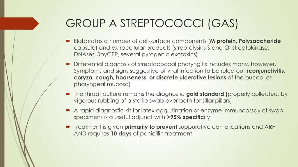 group a streptococci gas