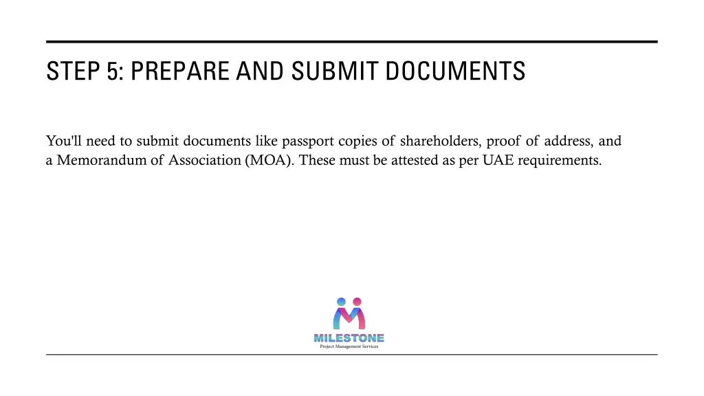step 5 prepare and submit documents