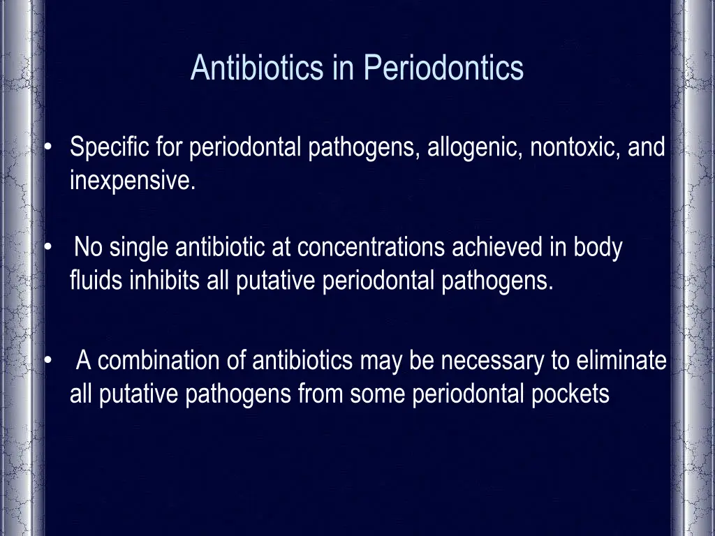 antibiotics in periodontics