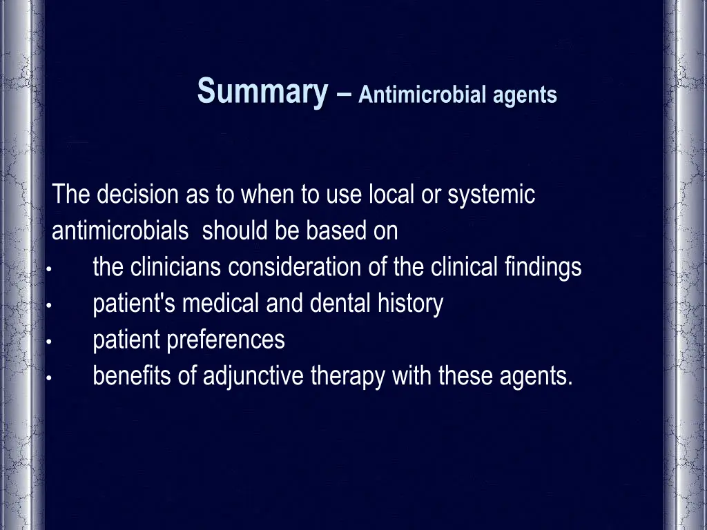 summary antimicrobial agents