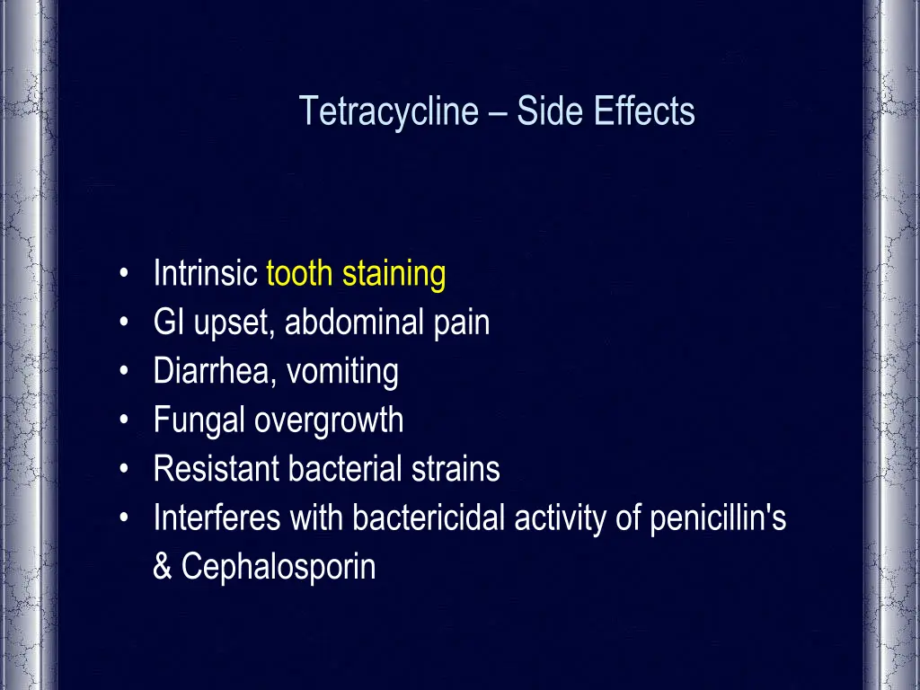 tetracycline side effects