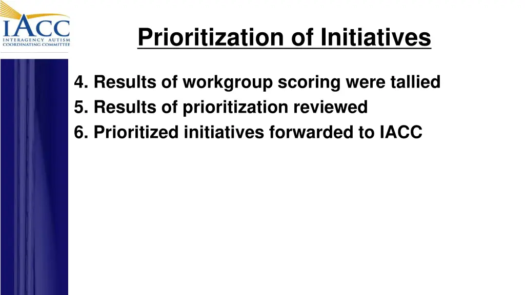 prioritization of initiatives 1