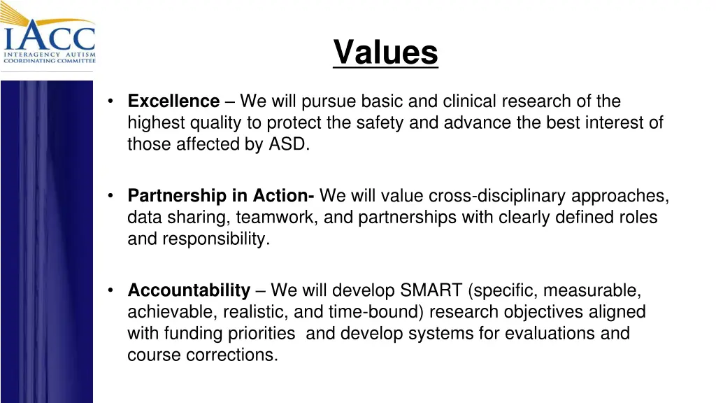 values 1