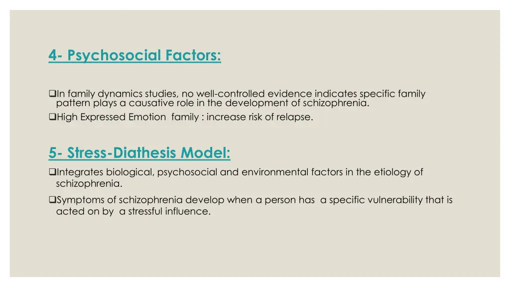 4 psychosocial factors