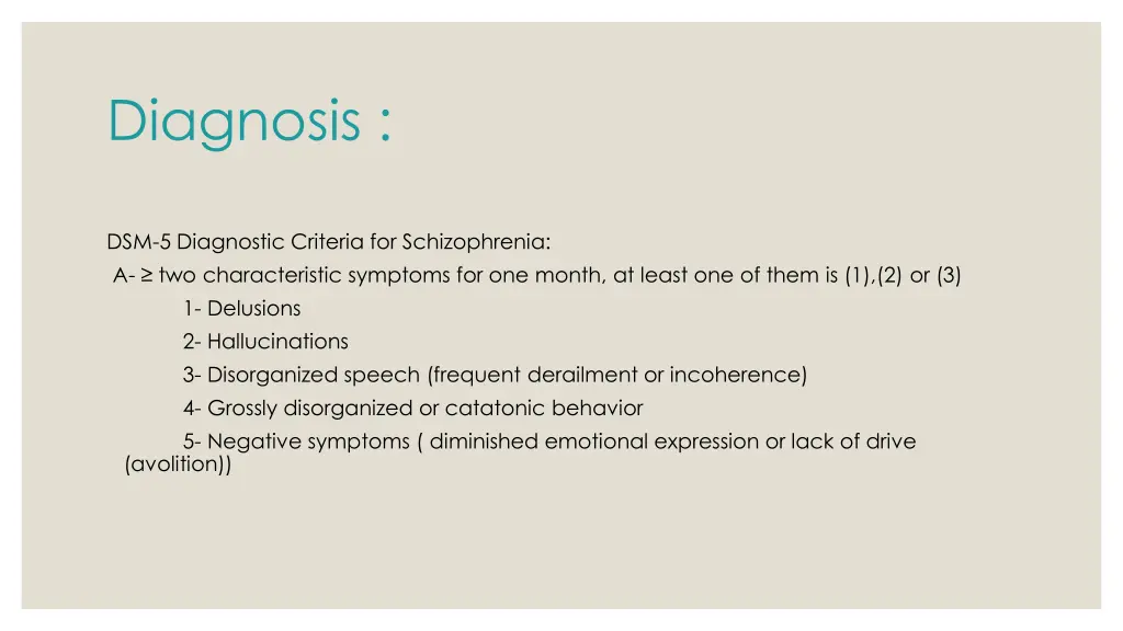 diagnosis