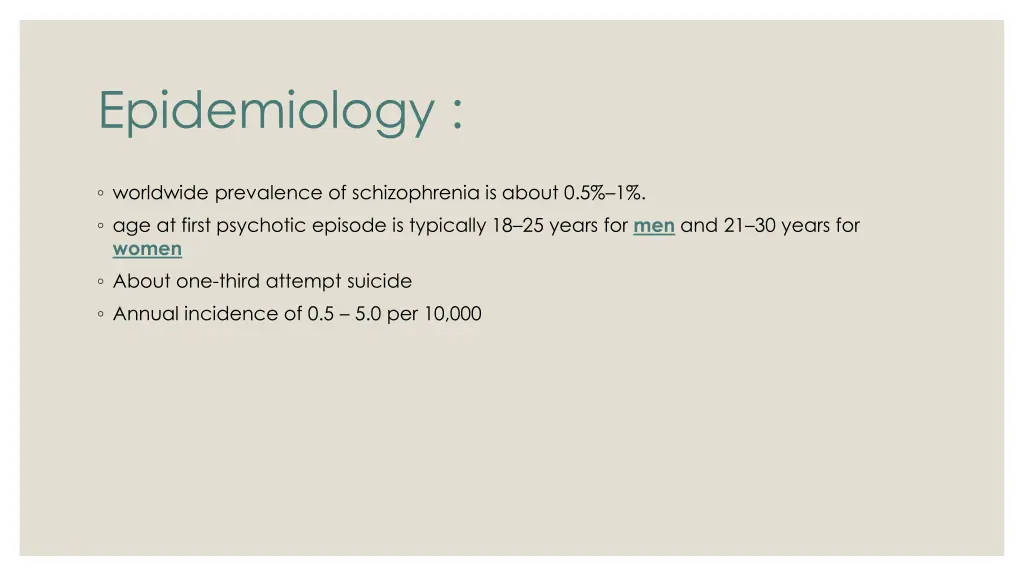 epidemiology