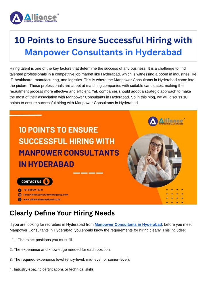10 points to ensure successful hiring with