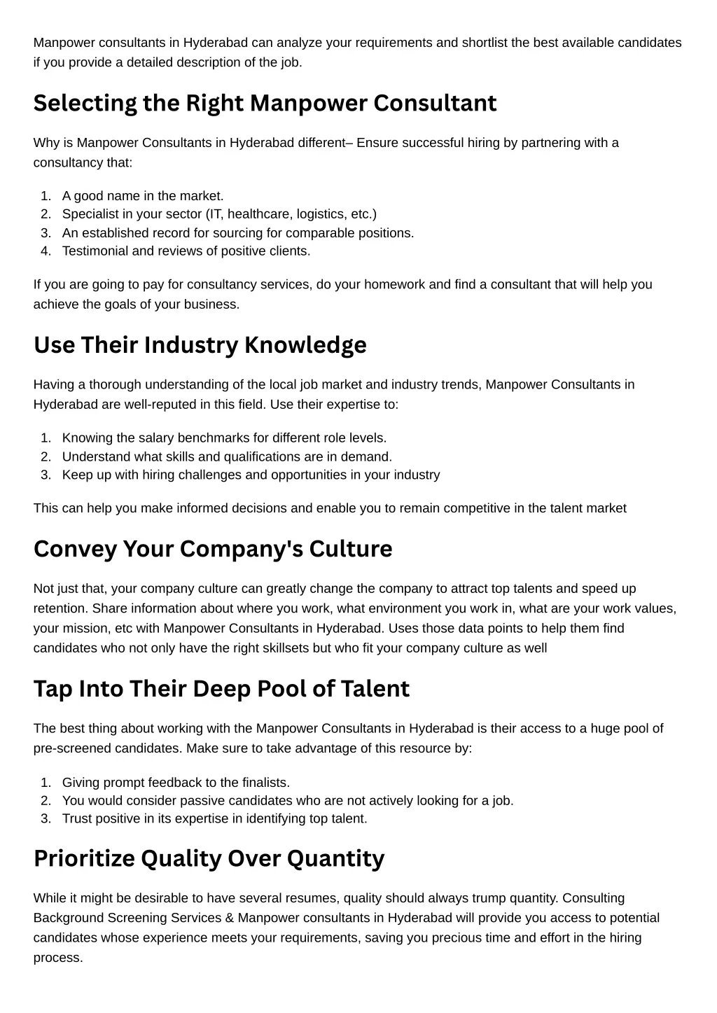 manpower consultants in hyderabad can analyze