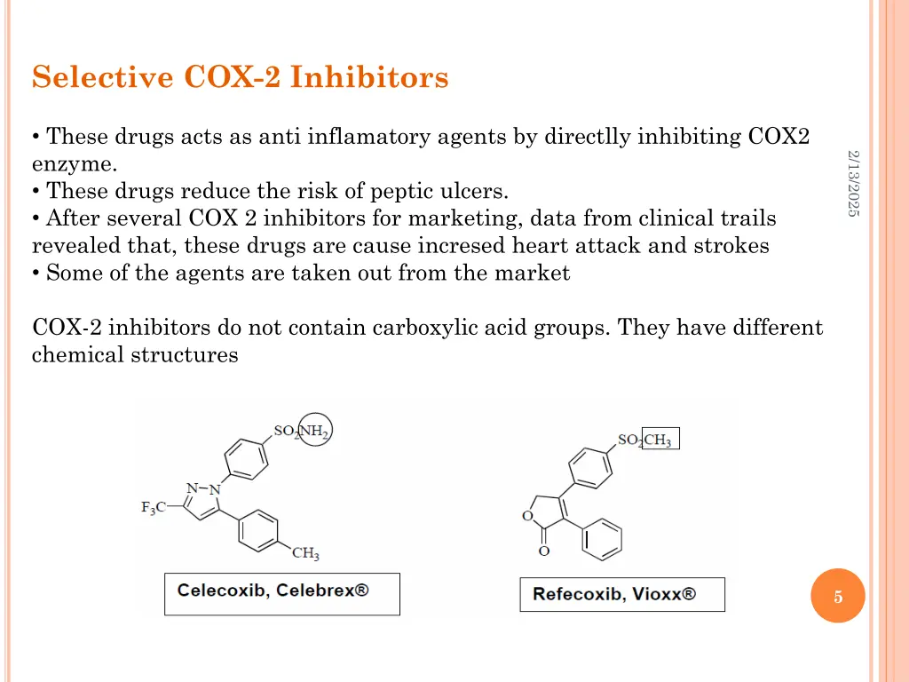 selective cox 2 inhibitors