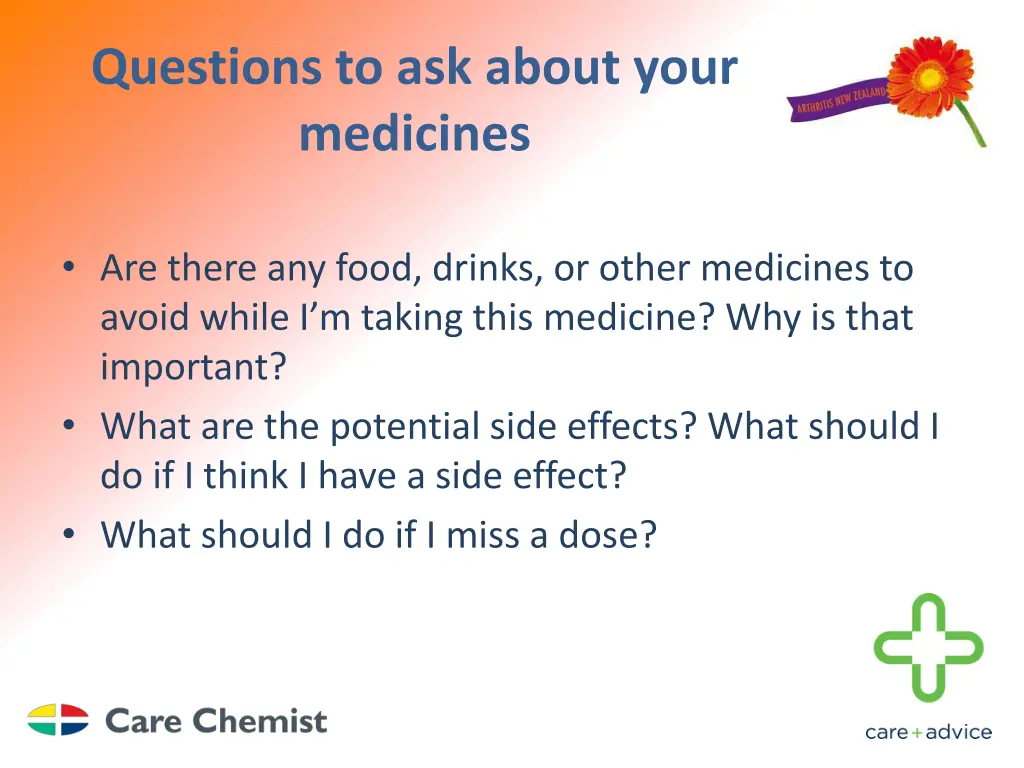questions to ask about your medicines 1