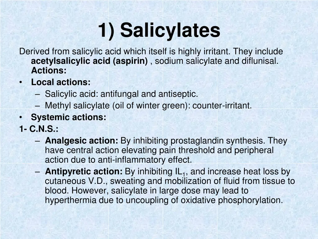 1 salicylates