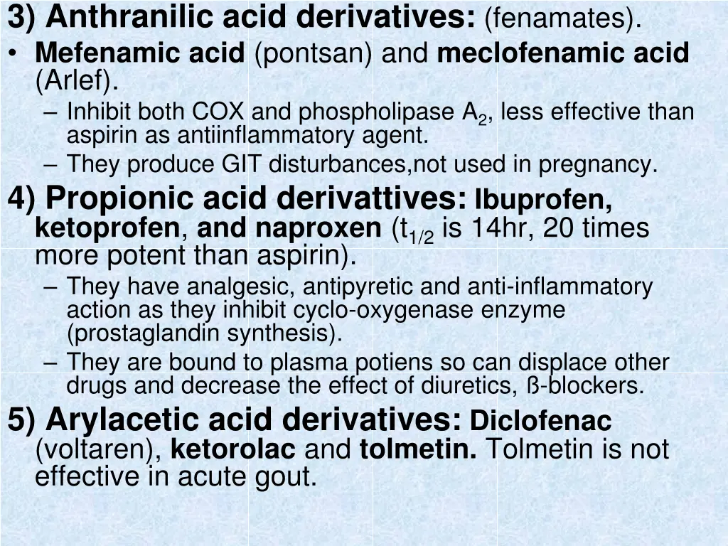 3 anthranilic acid derivatives fenamates