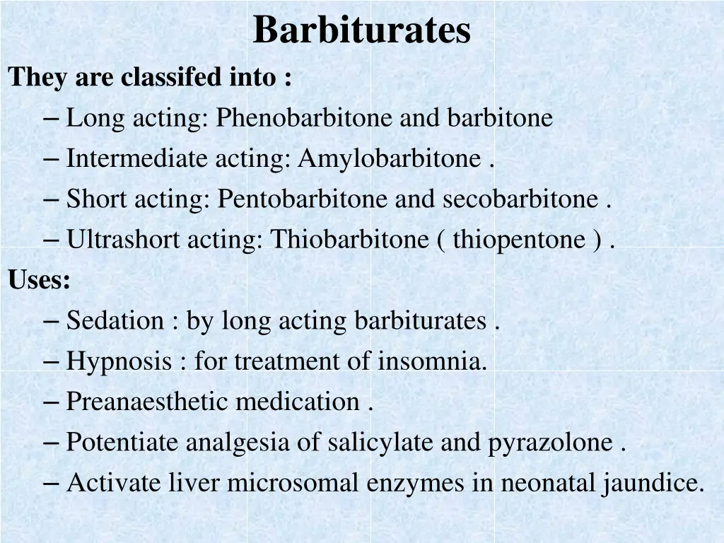 barbiturates