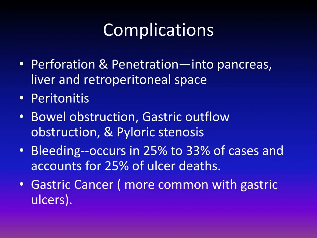 complications