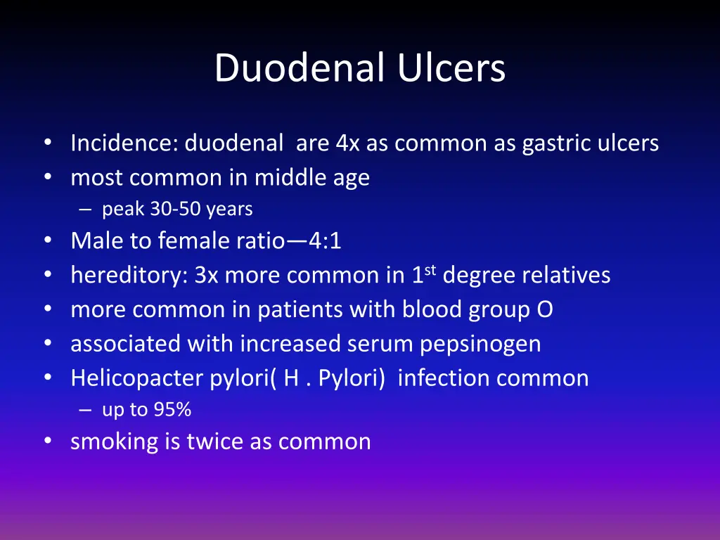duodenal ulcers