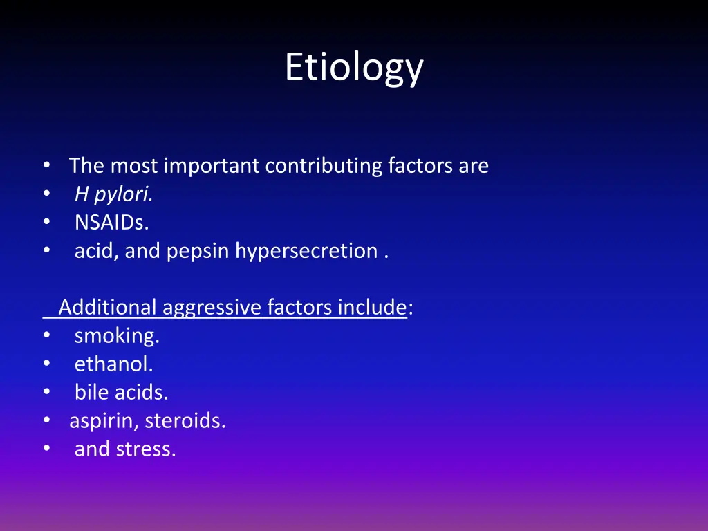 etiology