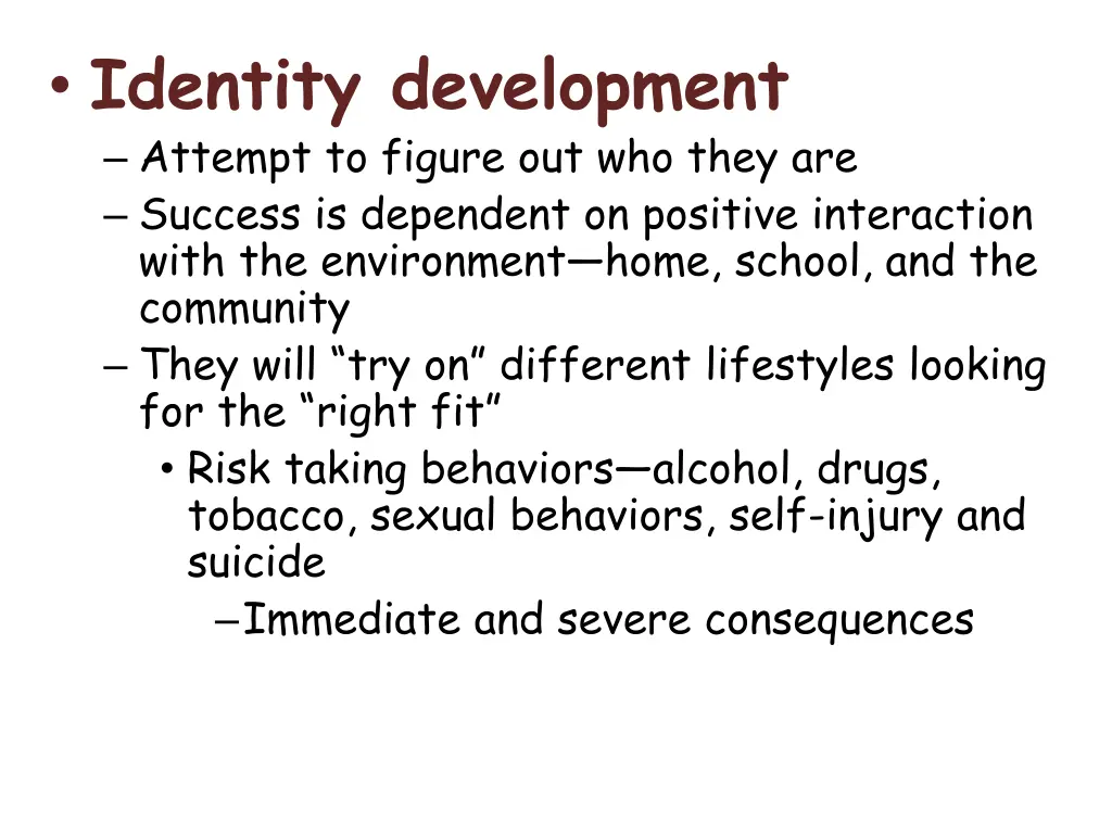identity development attempt to figure