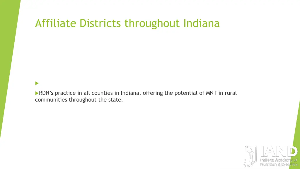 affiliate districts throughout indiana