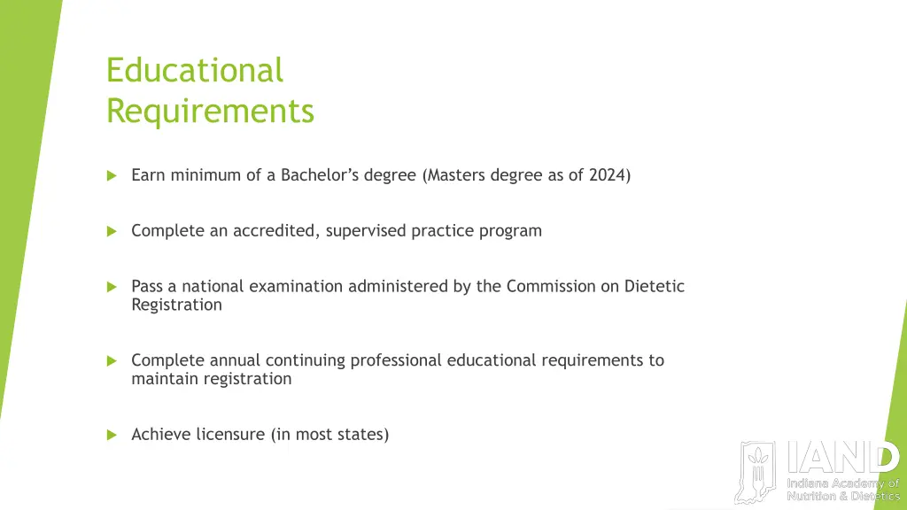 educational requirements