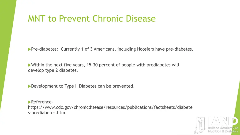 mnt to prevent chronic disease