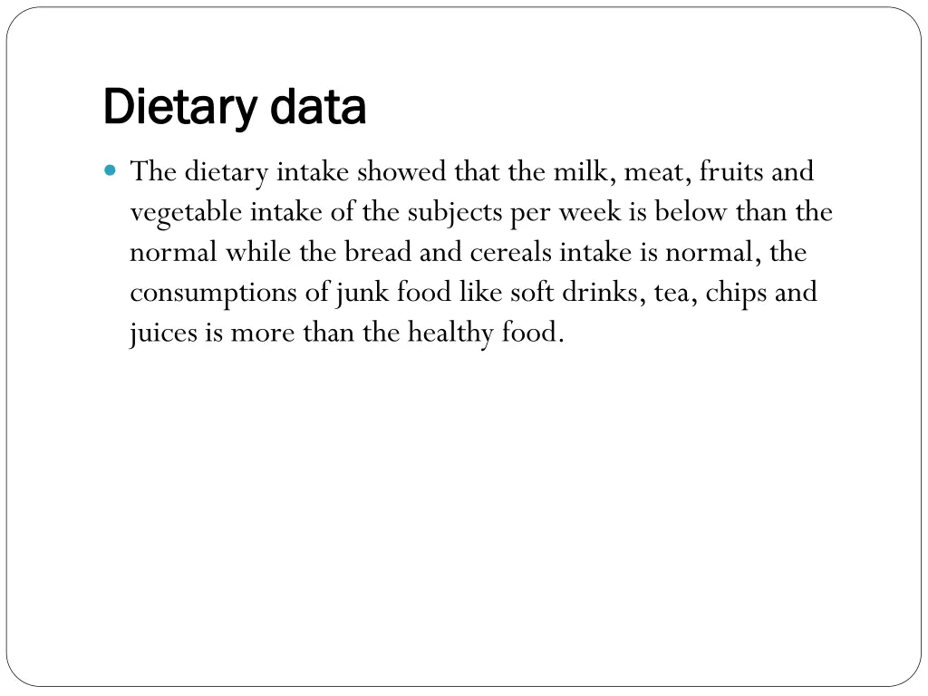 dietary data dietary data