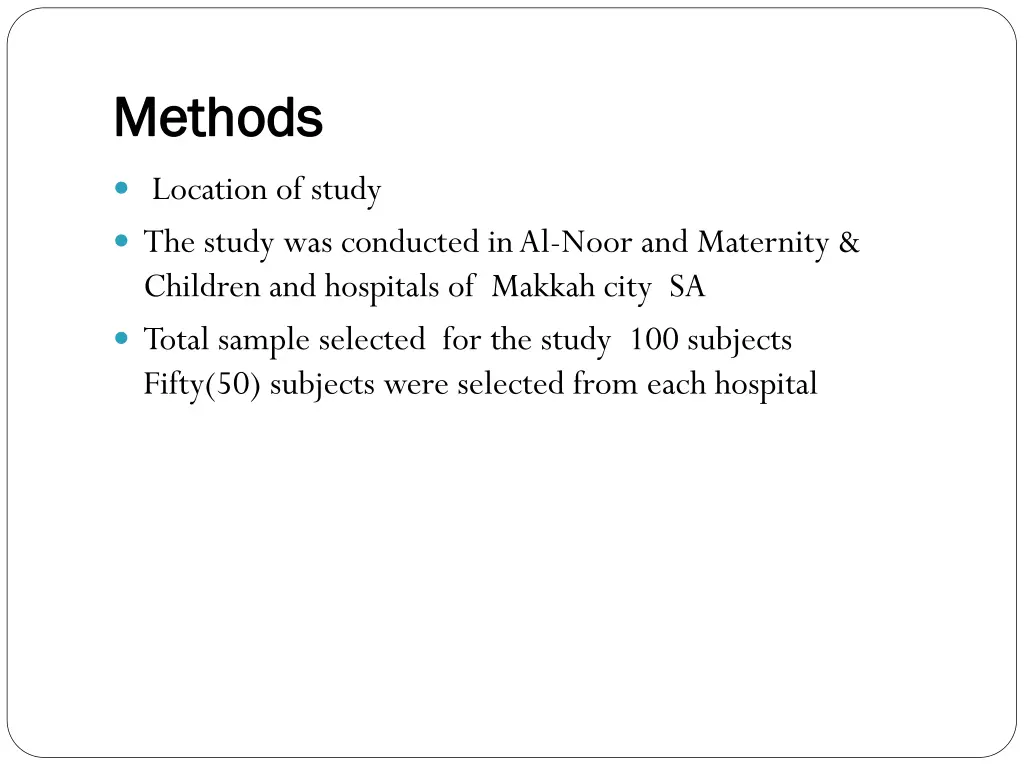 methods methods