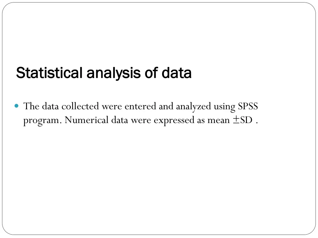 statistical analysis of data statistical analysis