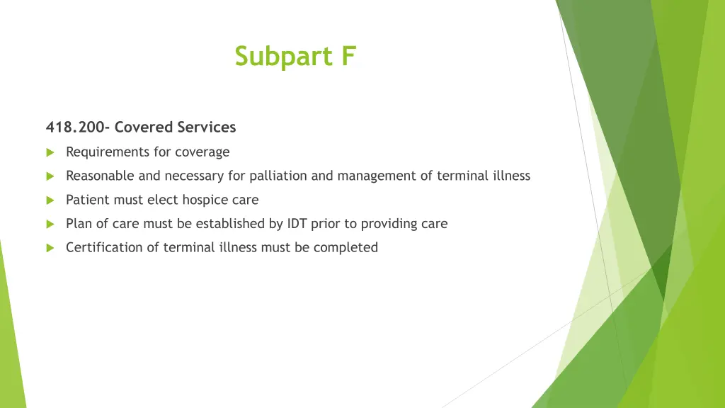 subpart f