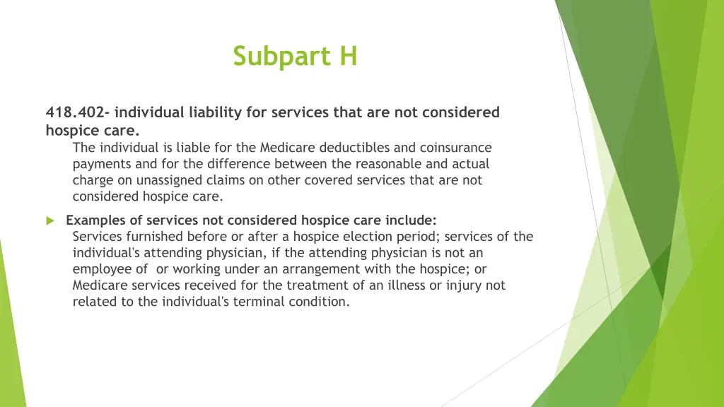 subpart h