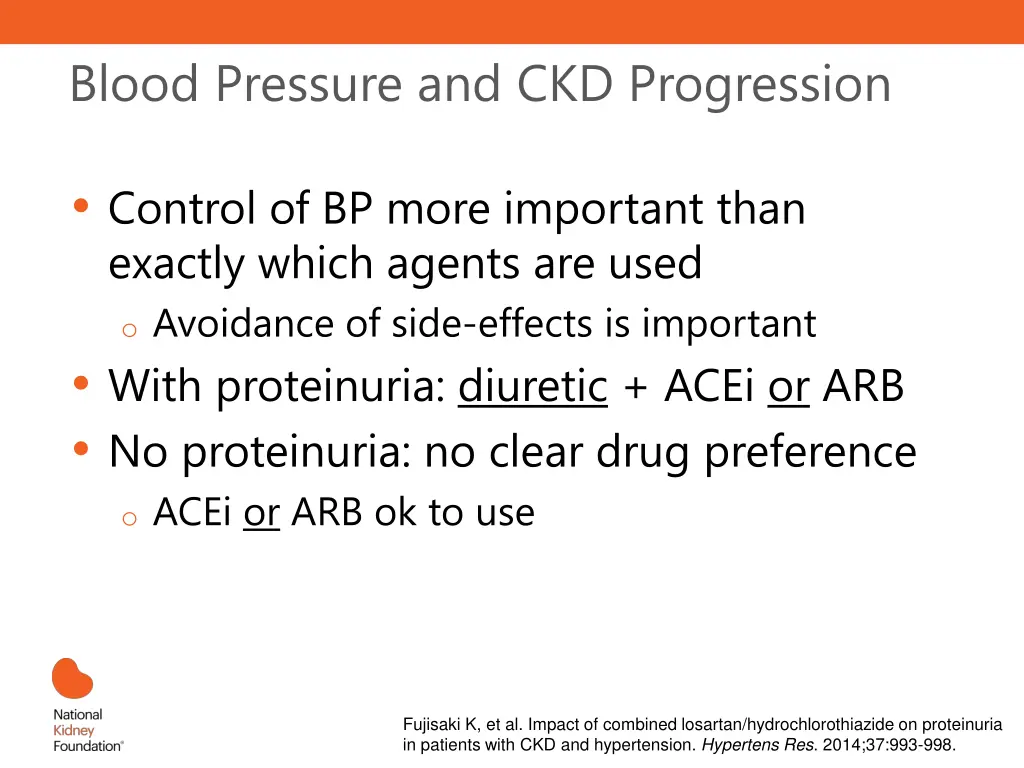 blood pressure and ckd progression