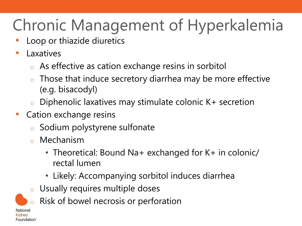 chronic management of hyperkalemia loop
