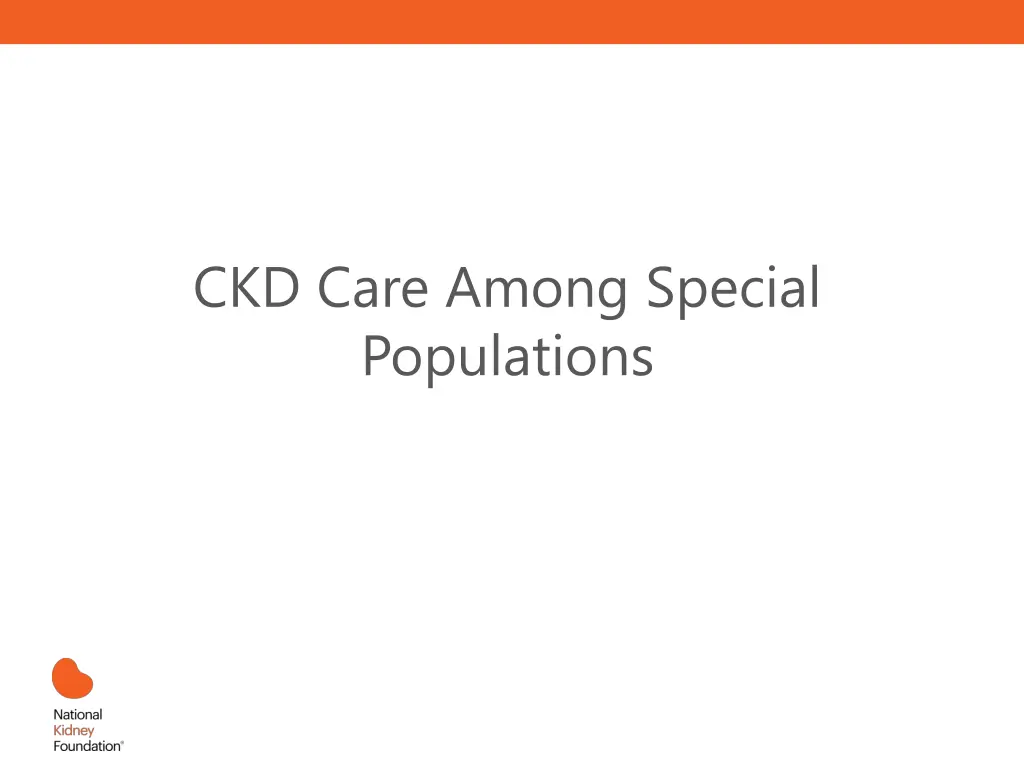 ckd care among special populations