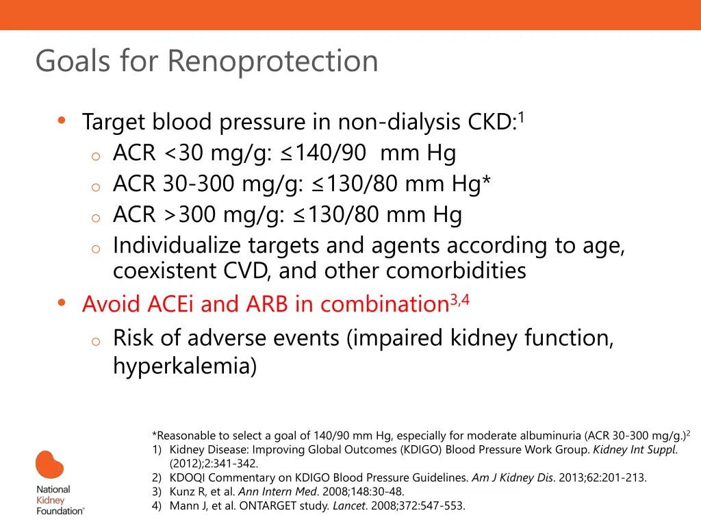 goals for renoprotection
