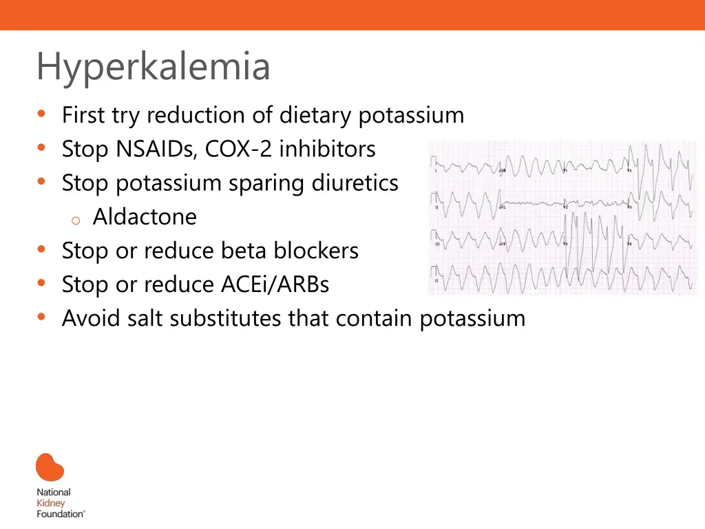 hyperkalemia first try reduction of dietary