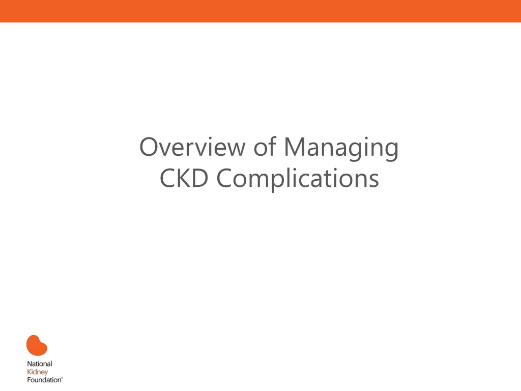 overview of managing ckd complications