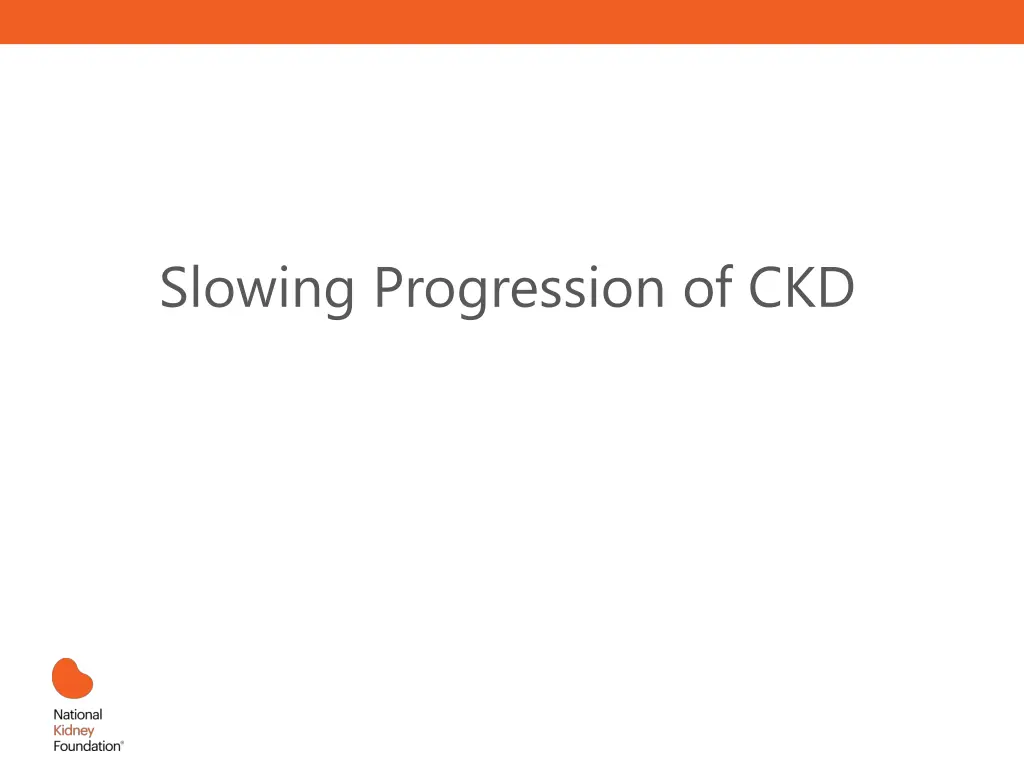 slowing progression of ckd