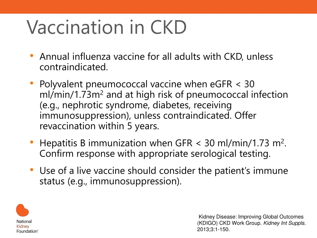 vaccination in ckd