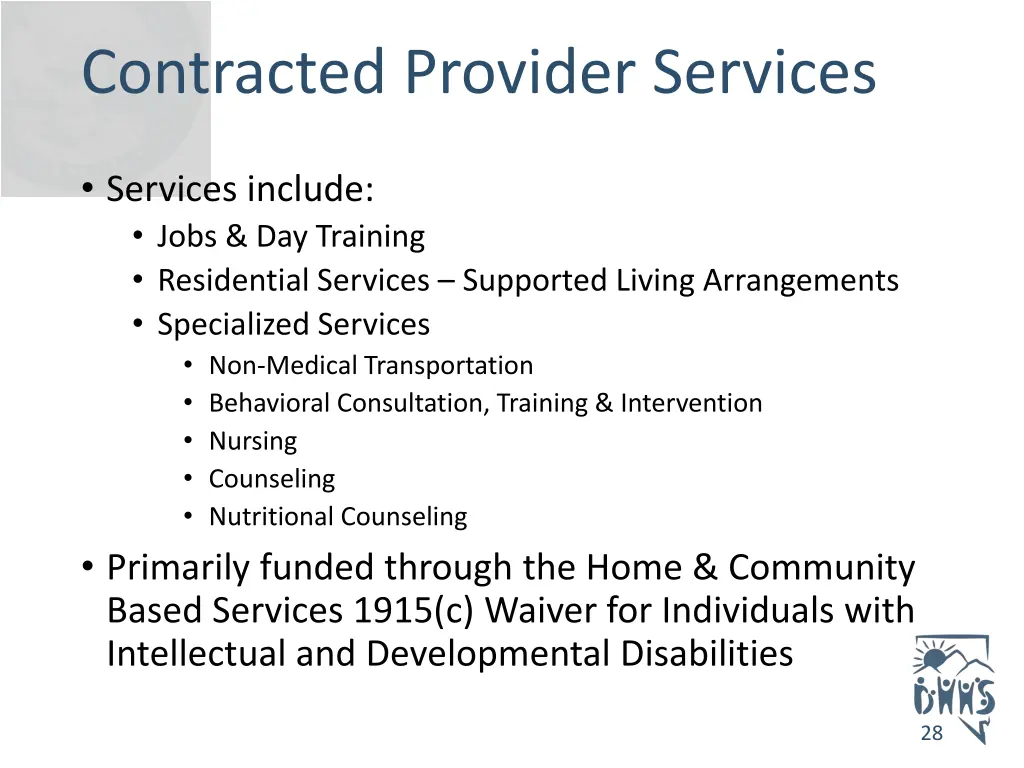 contracted provider services