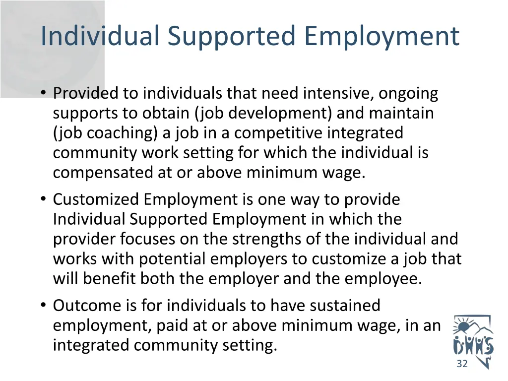 individual supported employment