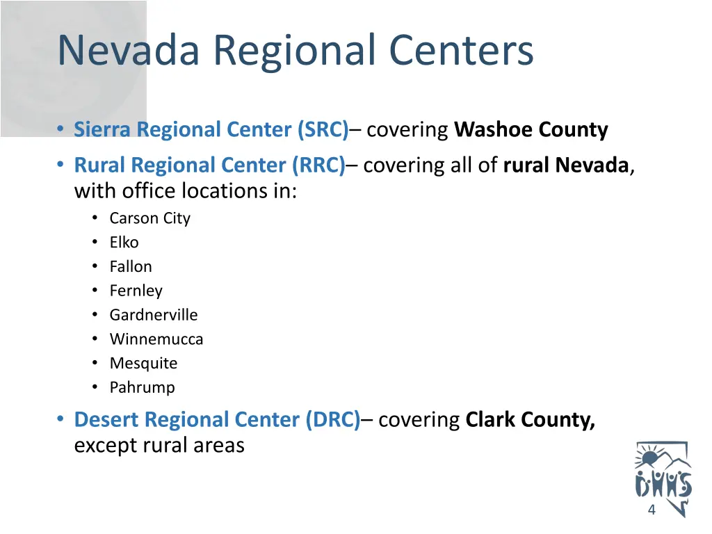 nevada regional centers
