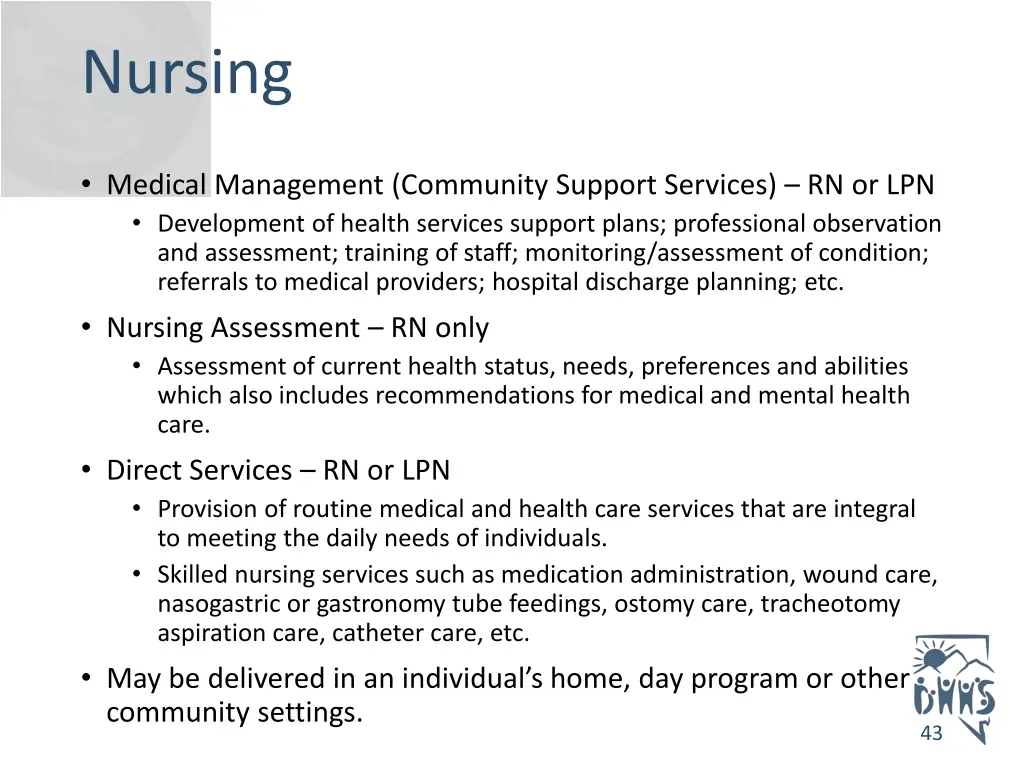 nursing