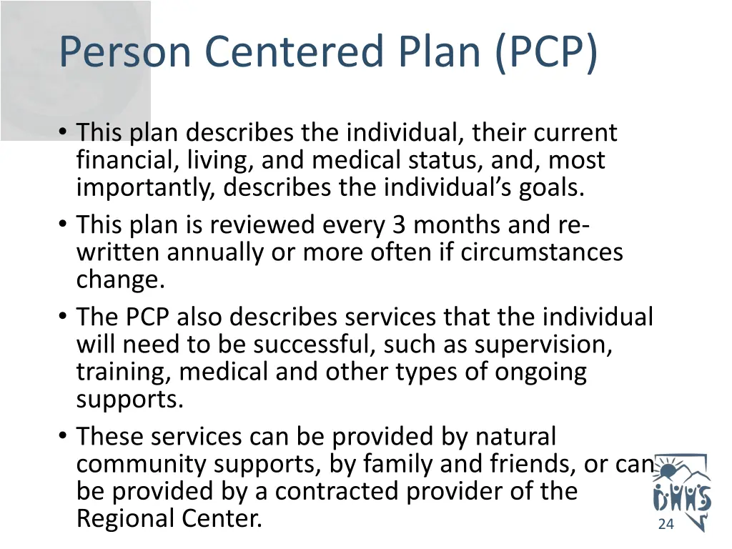 person centered plan pcp