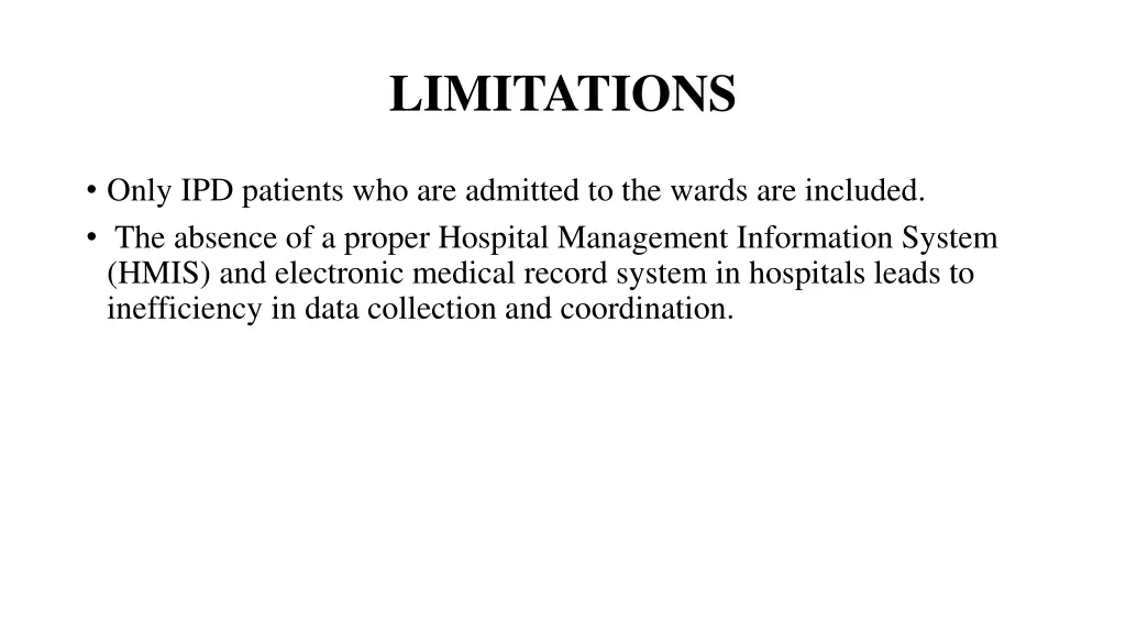 limitations