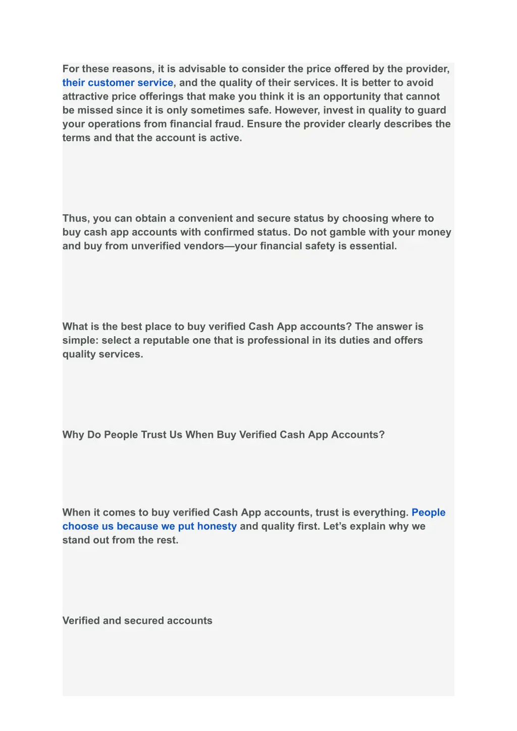 for these reasons it is advisable to consider